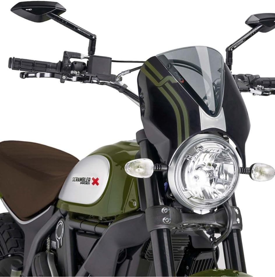 Puig Retrovision 7652W Icon/Classic/Full Throttle 15', Ducati Scrambler Sixty2 16'-19', Transparent