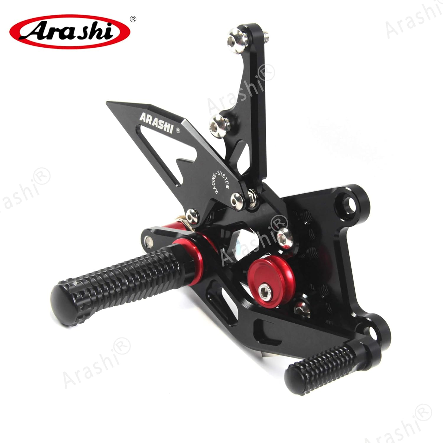 Arashi (Version 2.0) Rearsets for Triumph Speed Triple 1050 2005-2010 / Daytona T595 T509 955I 1997-2005 Motorcycle Accessories Parts Adjustable Footrests Footpegs Rear Sets Black 2006 2007 2008 2009 image number 1