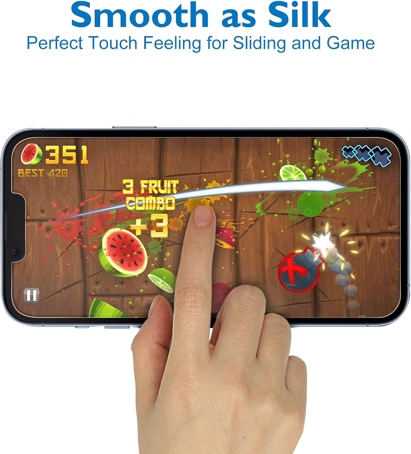 Mothca Matte Glass Screen Protector for Iphone 14 / Iphone13 / Iphone 13 Pro [6.1-Inch] Anti-Glare & Anti-Fingerprint Tempered Glass Film, Case Friendly Easy to Install Bubble Free Smooth as Silk image number 5