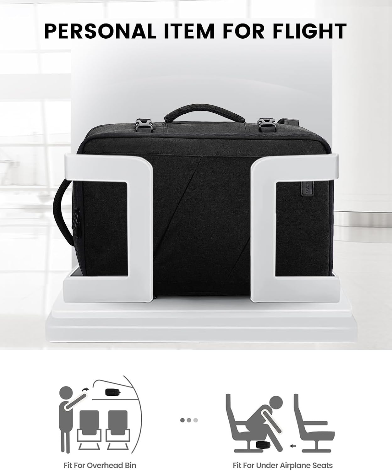 LOVEVOOK Travel Carry on Backpack, Large 40L Personal Item Travel Bag for Men & Women Flight Approved with 3 Packing Cubes, Suitcase Water Resistant Luggage Daypack Business Weekender Bag image number 3