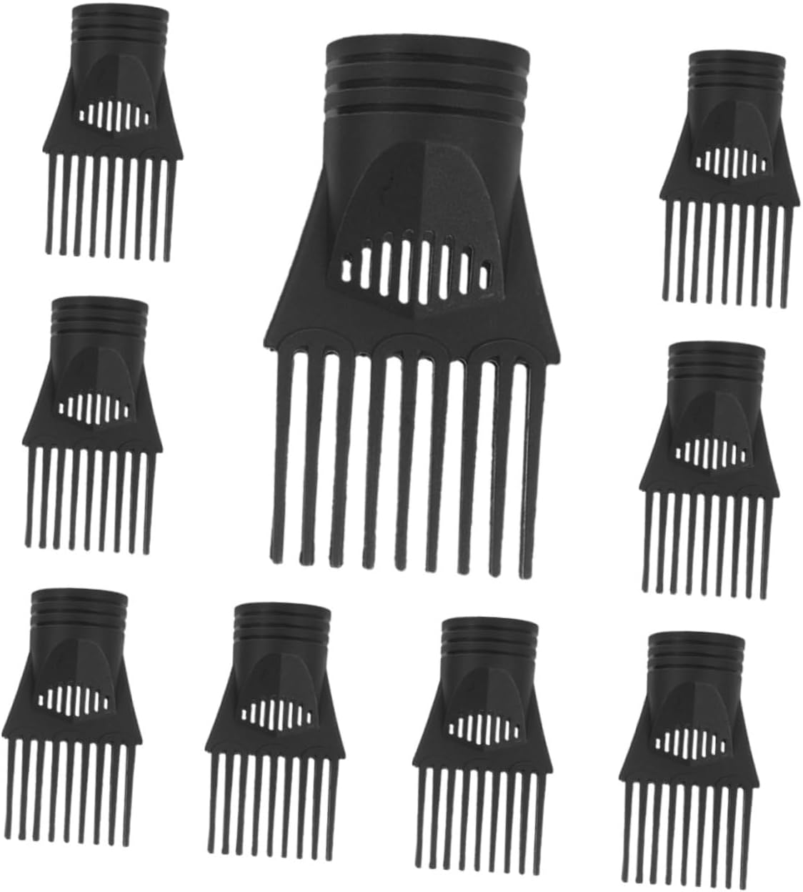 HAMPPLIES 10Pcs Hair Dryer Nozzle Attachment Reusable Plastic Hair Styling Comb Replacement for Blow Dryers Suitable for Home and Salon Use image number 1
