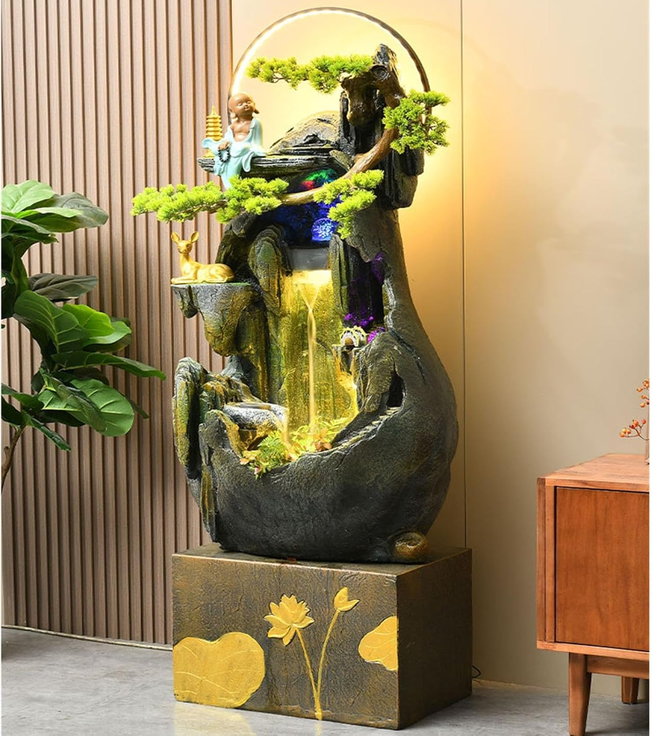 Outdoor Fountain Circulating Water Fish Pond Fountain Decoration Living Room Feng Shui Ball Courtyard Garden Landscaping(Medium) image number 6