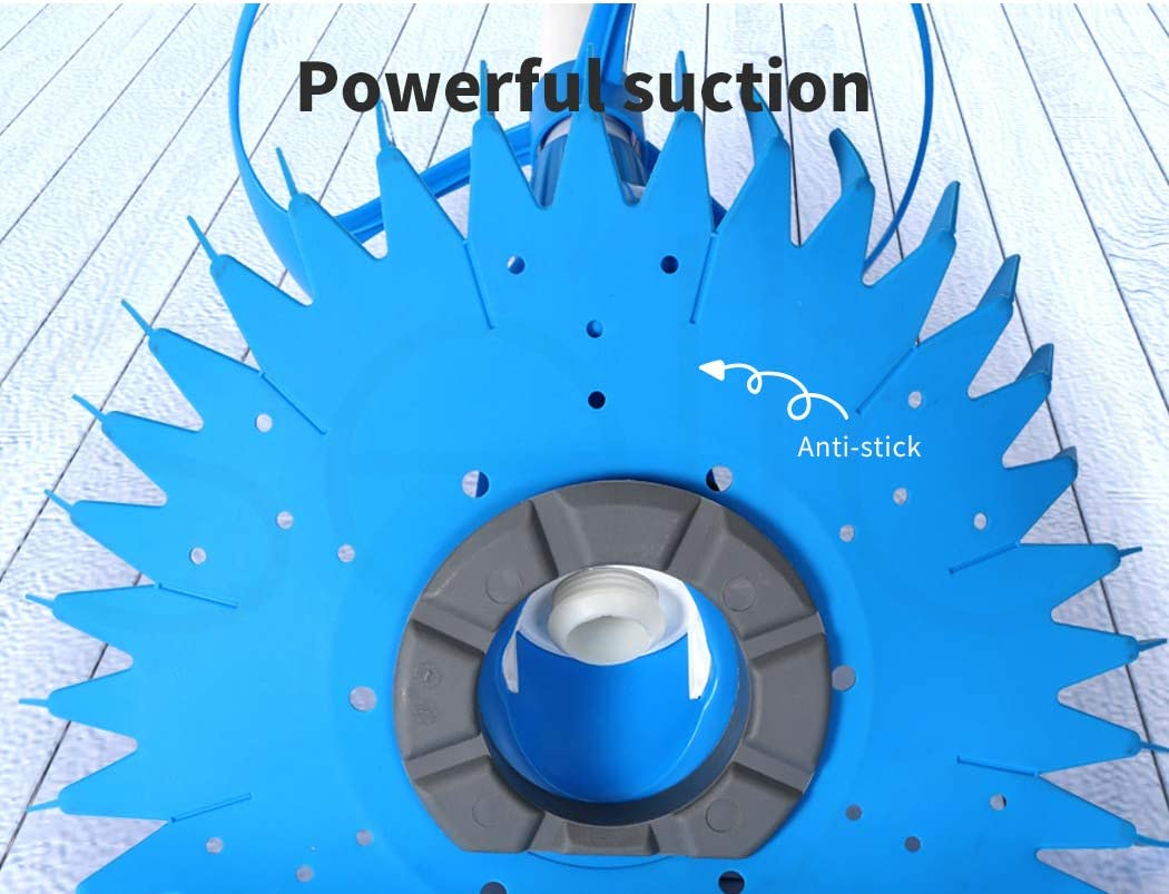 Swimming Pool Cleaner Automatic Sweeper Vacuum Suction Cleaner, Floor Wall Climb Vacuum Hose 10M Suction Summer Easy to Use Efficient Cleaning Low Maintenance User-Friendly (83 X 43.5 X 18Cm, Blue) image number 2