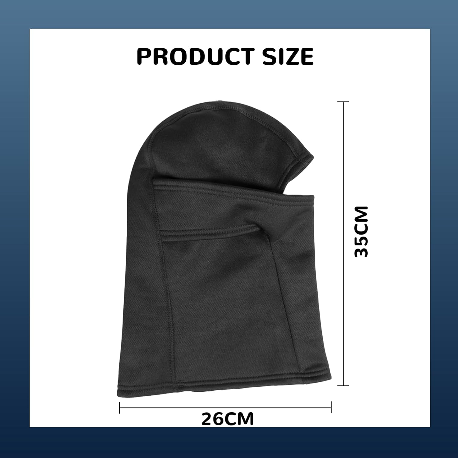 ARYEAM Cold Weather Balaclava Ski Mask for Men Windproof Thermal Winter Scarf Neck Warmer Windproof Fleece Lined Polyester Black for Cycling Running Hiking image number 3