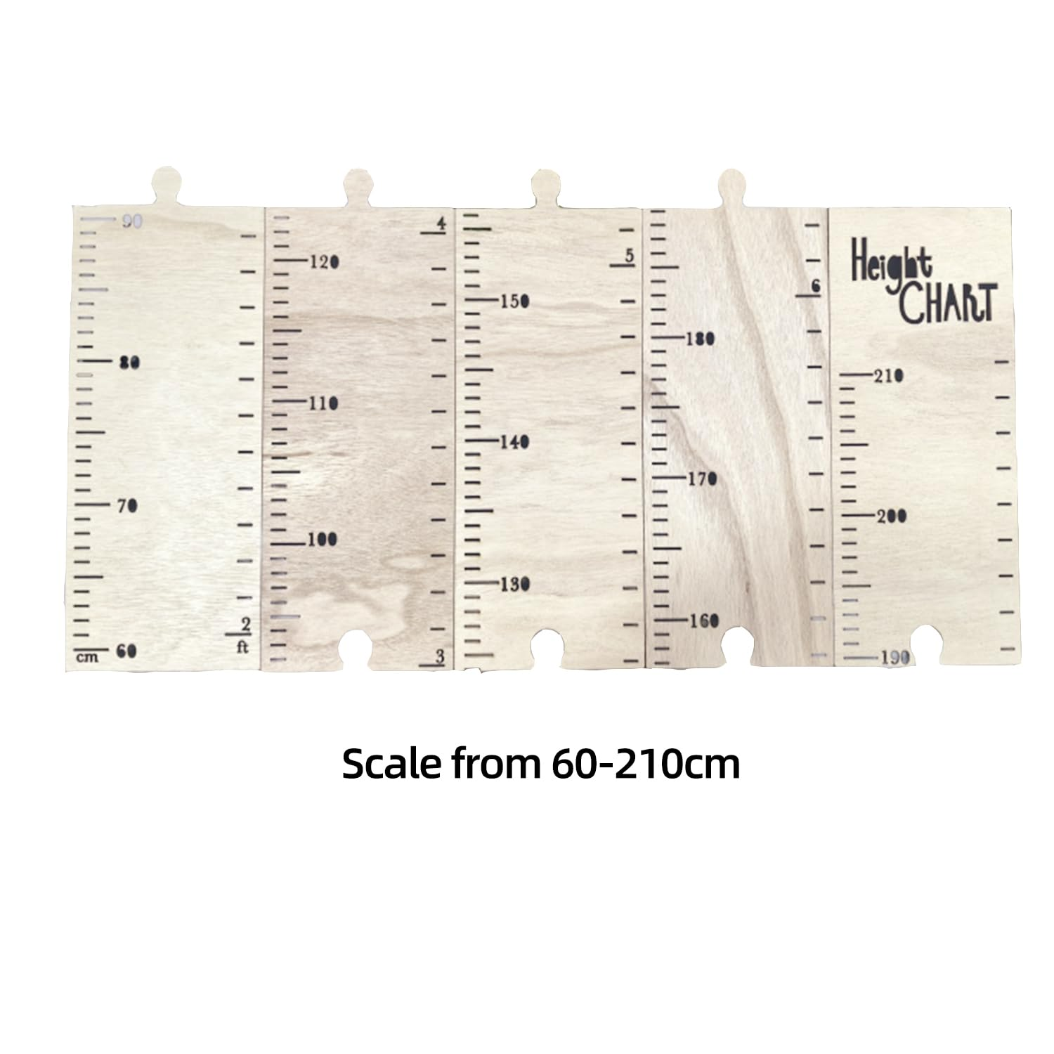 1 Set Height Ruler Wooden Ruler,Height Chart, Wooden Growth Chart for Wall,Perfect Nursery,Room Decor to Measure (210Cm) image number 2