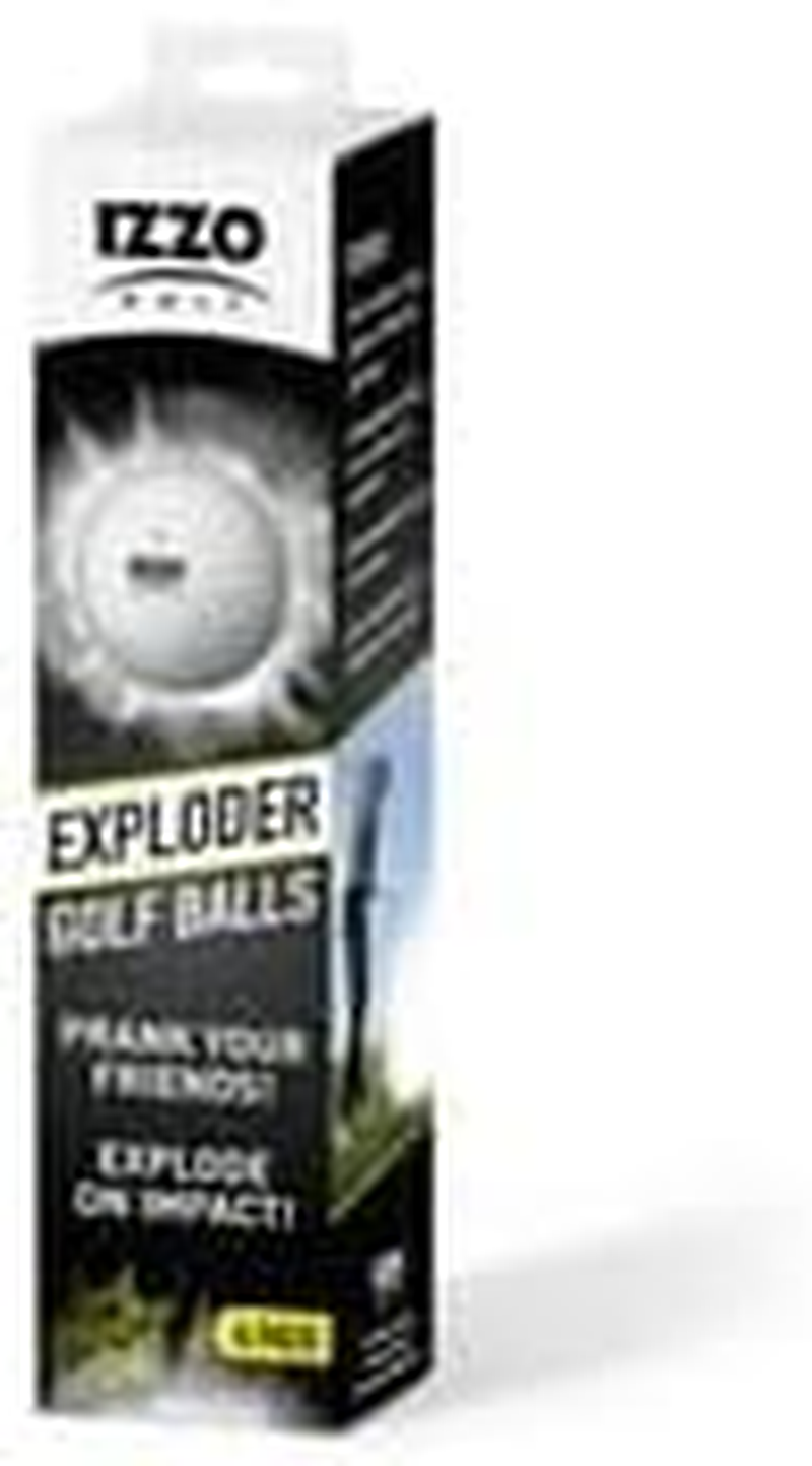 IZZO Golf Exploder Prank Golf Balls 4-Pack - Golf Joke Ball, Novelty Plastic Exploding Ball with Safe, White Powder image number 1