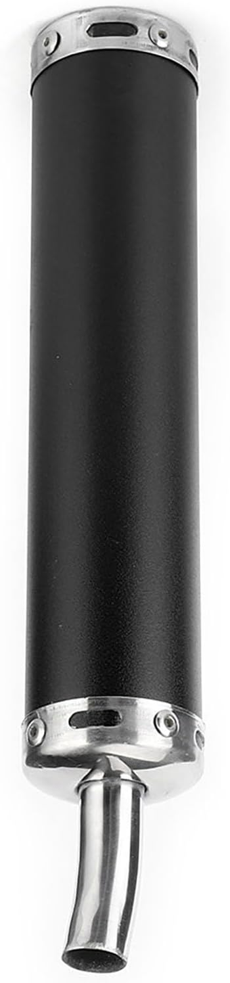 Generic Stainless Steel Exhaust Muffler Silencer 20Mm/0.8In Modified Parts for 2 Stroke Motorcycle High Strength Noise Reduction Stylish Design (Black)