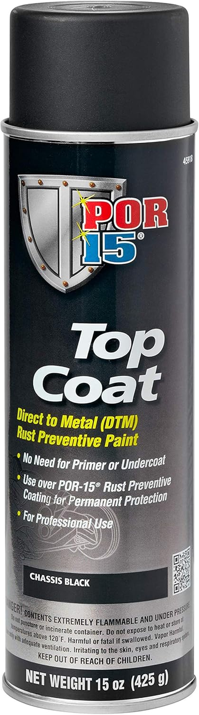 POR-15 45918 Chassis Black Top Coat - 14 Fl. Oz.