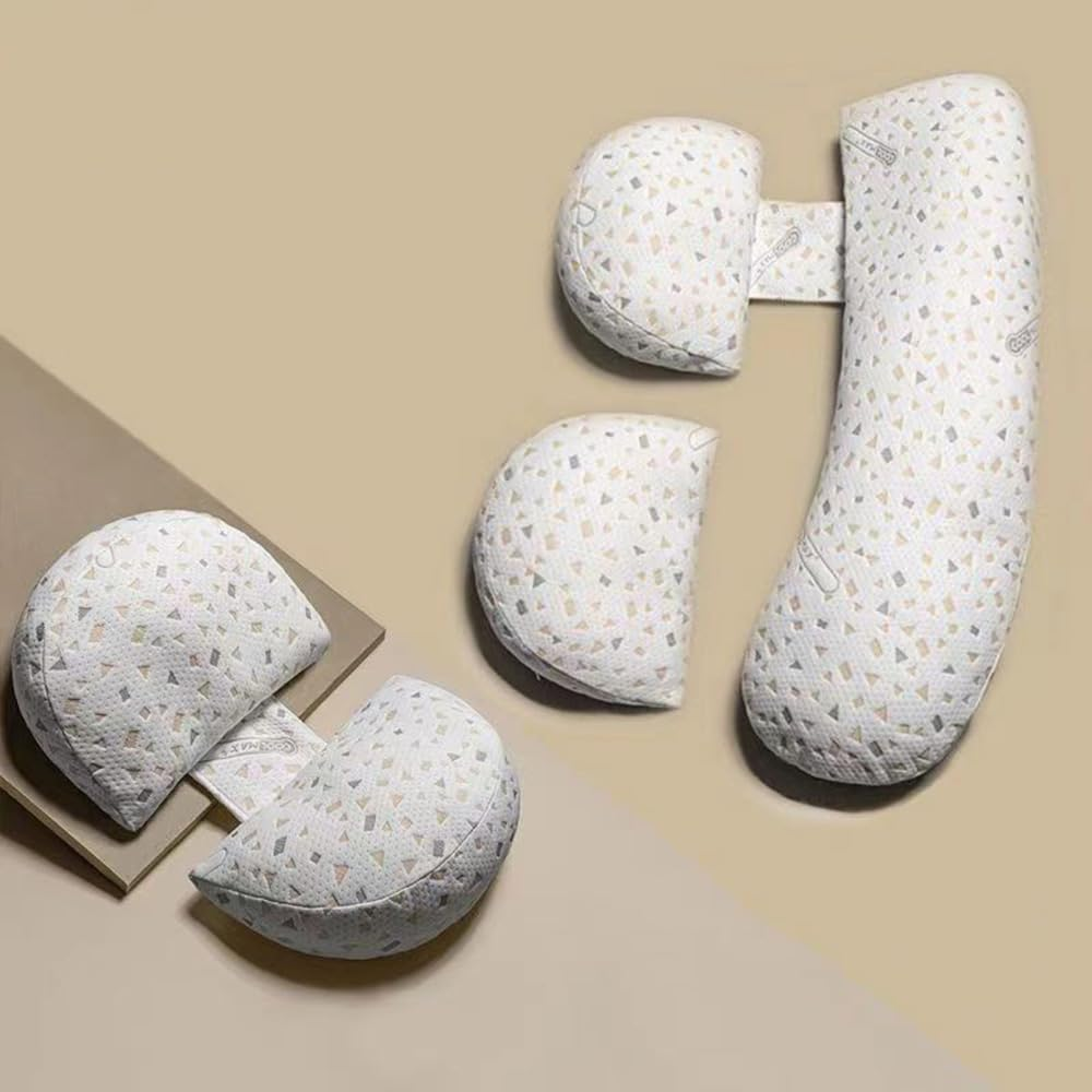 Pregnancy Pillow for Sleeping, Soft Pregnancy Body Pillow with Detachable and Adjustable Pillow Cover ，Support Wedge Pillows Side Sleeper Pregnancy Pillows Support for HIPS, Backs, Legs image number 3