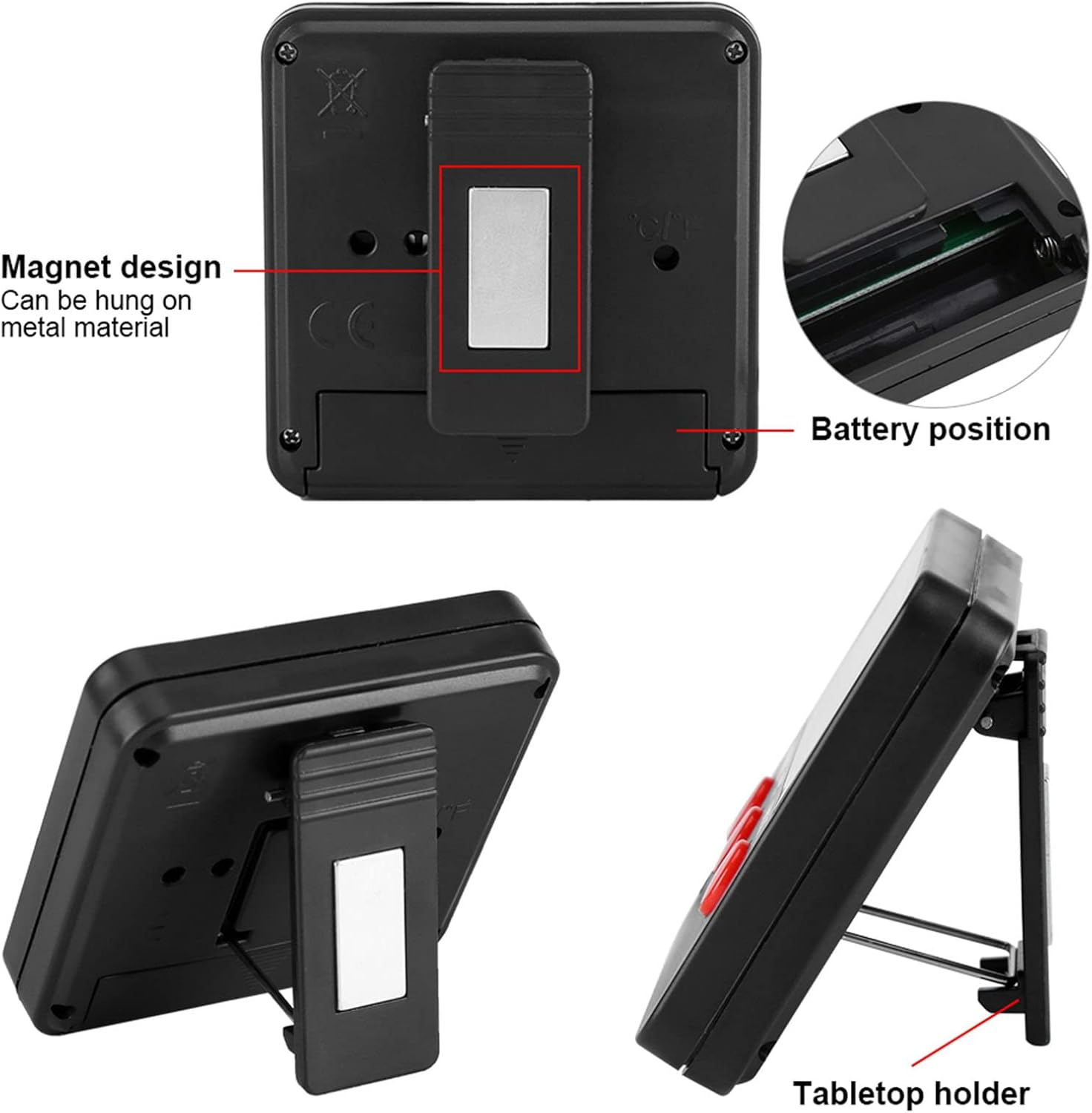 Egg Incubator Thermometer, Digital Thermometer and Hygrometer with Temperature and Humidity Probe for Egg Incubator Reptile Tankindoor Outdoor Data Display image number 6