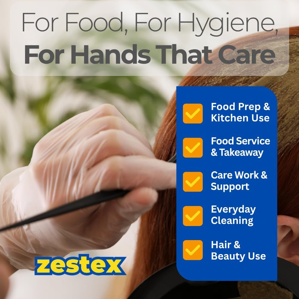 Food Handling, Latex-Free & Powder-Free, Food Safe Multi Purpose Disposable Glove, Clear, Medium, Case/1000 image number 3