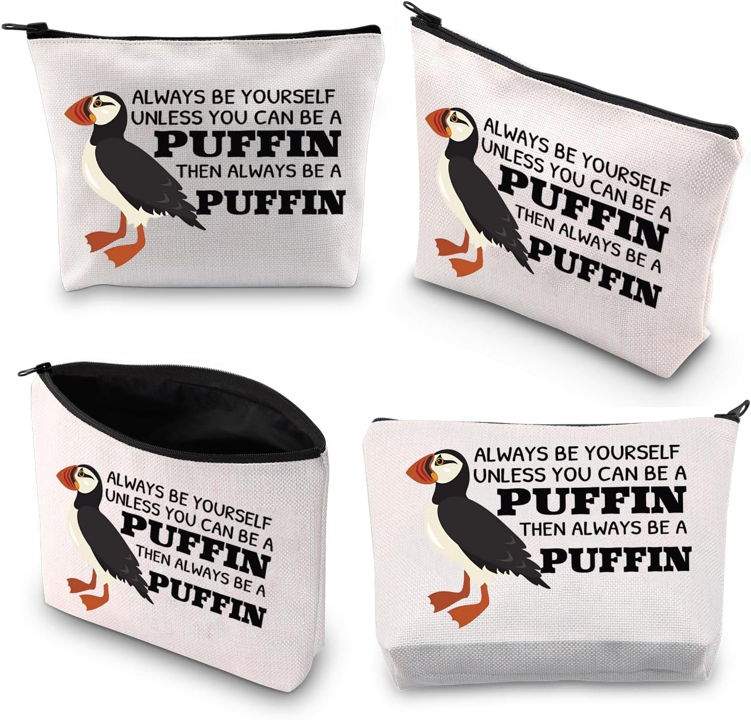 BDPWSS Puffins Gifts Puffin Bird Lover Gift Always Be Yourself Unless You Can Be a Puffin Then Always Be a Puffin Makeup Bag, Can Be Puffin, Waterproof image number 5