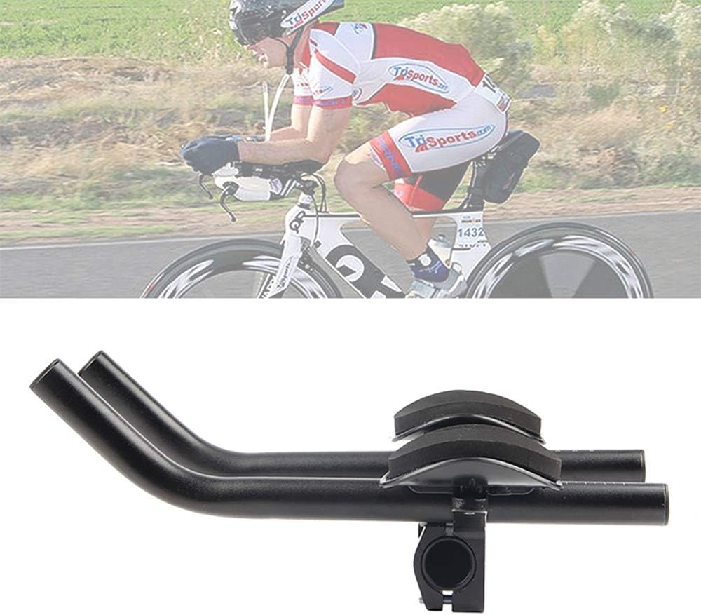 DRCKHROS Aero Bars,Bicycle Bike Armrest Handlebars TT Rest Bar Aluminum Alloy Black for Mountain Road Bicycle Bike Racing Handlebars image number 6
