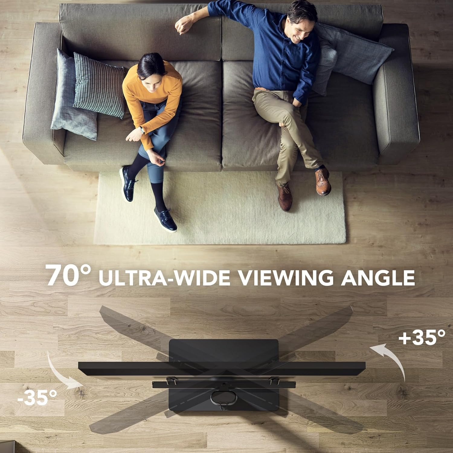 AX WABER Universal Floor TV Stand with Mount 80 Degree Swivel Height Adjustable and Space Saving Design for Most 27 to 65 Inch LCD, LED OLED Tvs, Perfect for Corner & Bedroom AX1006TB image number 3