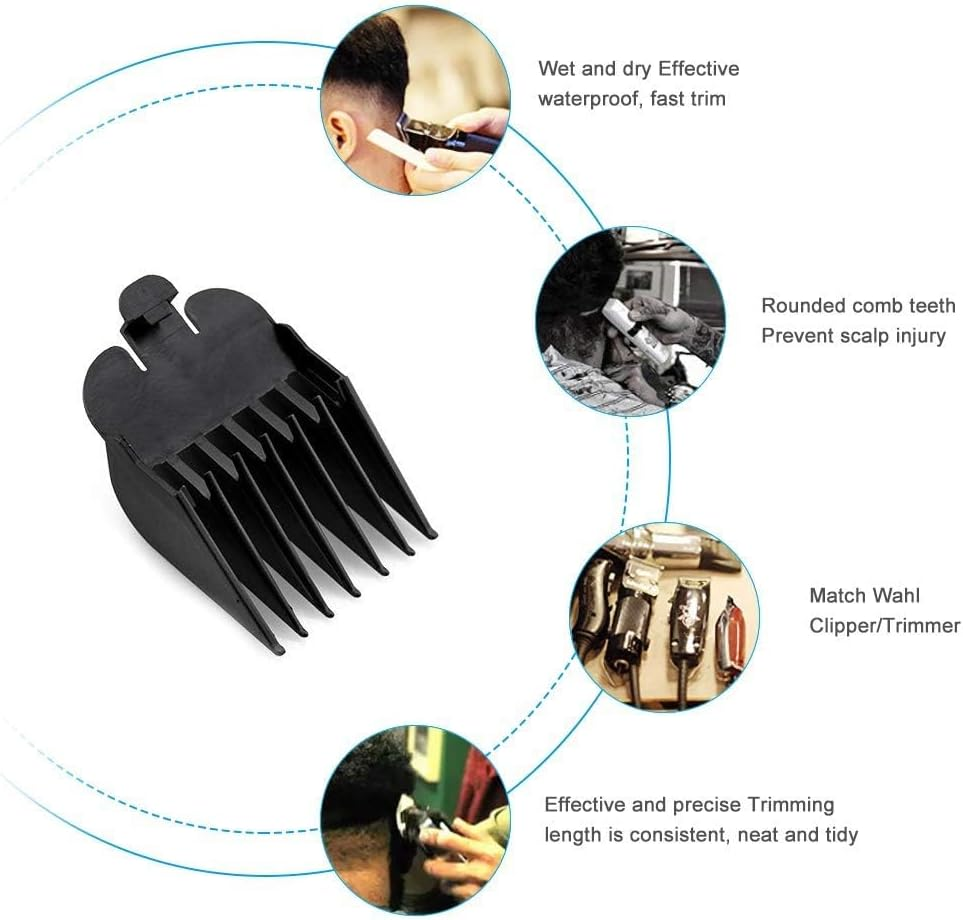 Hair Clipper Guards - 8 Piece Professional Grade Set #1-8 (1/8" to 1") | Universal Replacement Guides for Wahl Clippers & Hair Trimmers Wahl Hair Clippers image number 3