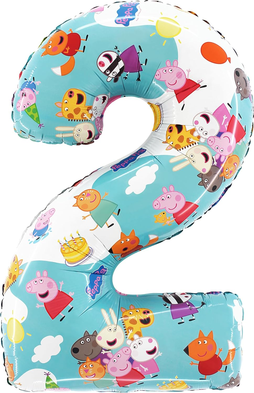 Toyland&reg; 26 Inch Peppa Pig, George & Friends Number Foil Balloon - Kids Party Balloons - Number 1-6 Available image number 4