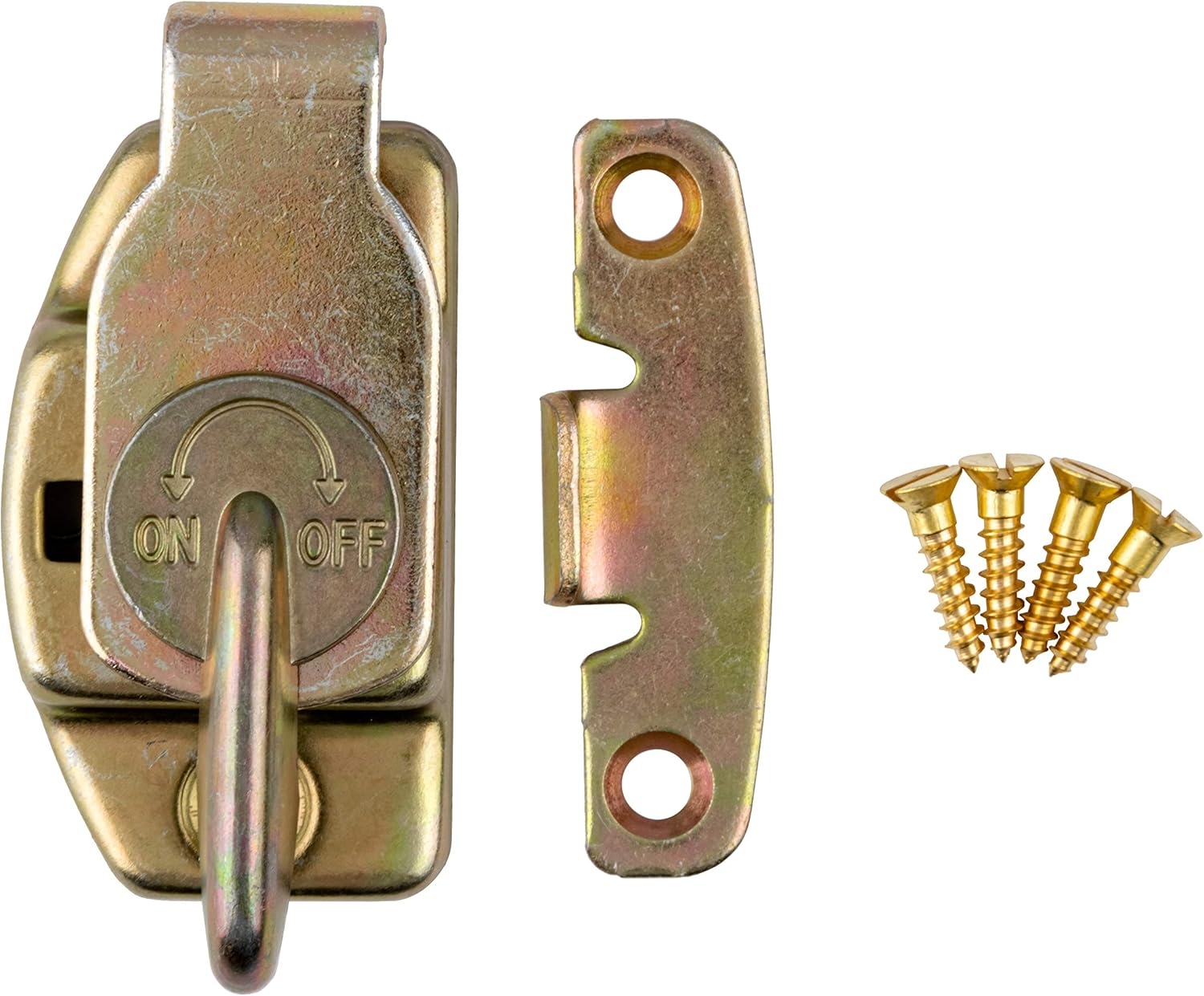 Steel Brass Plated Table Buckles Connector Cam-Type Table Leaf Lock | Dining & Cabinet Table Lock, Hardware Accessories for Vintage & Modern Furniture | TL-8 image number 1