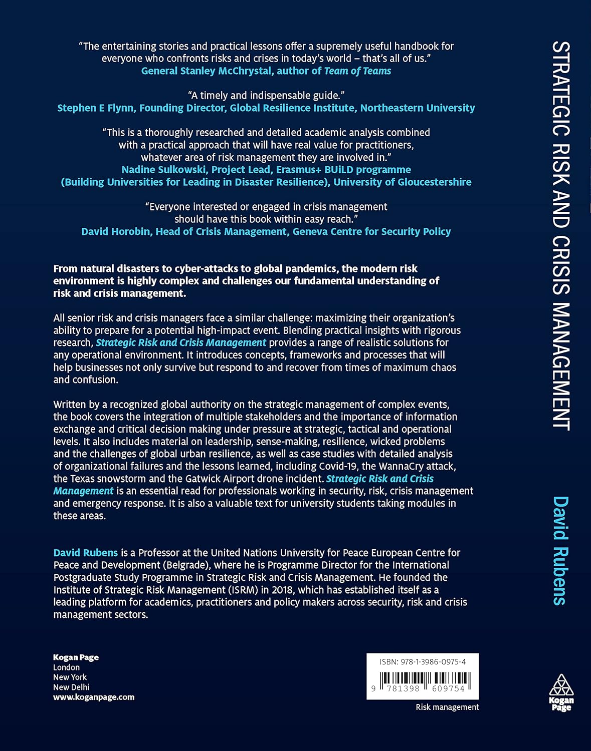 Strategic Risk and Crisis Management: a Handbook for Modelling and Managing Complex Risks