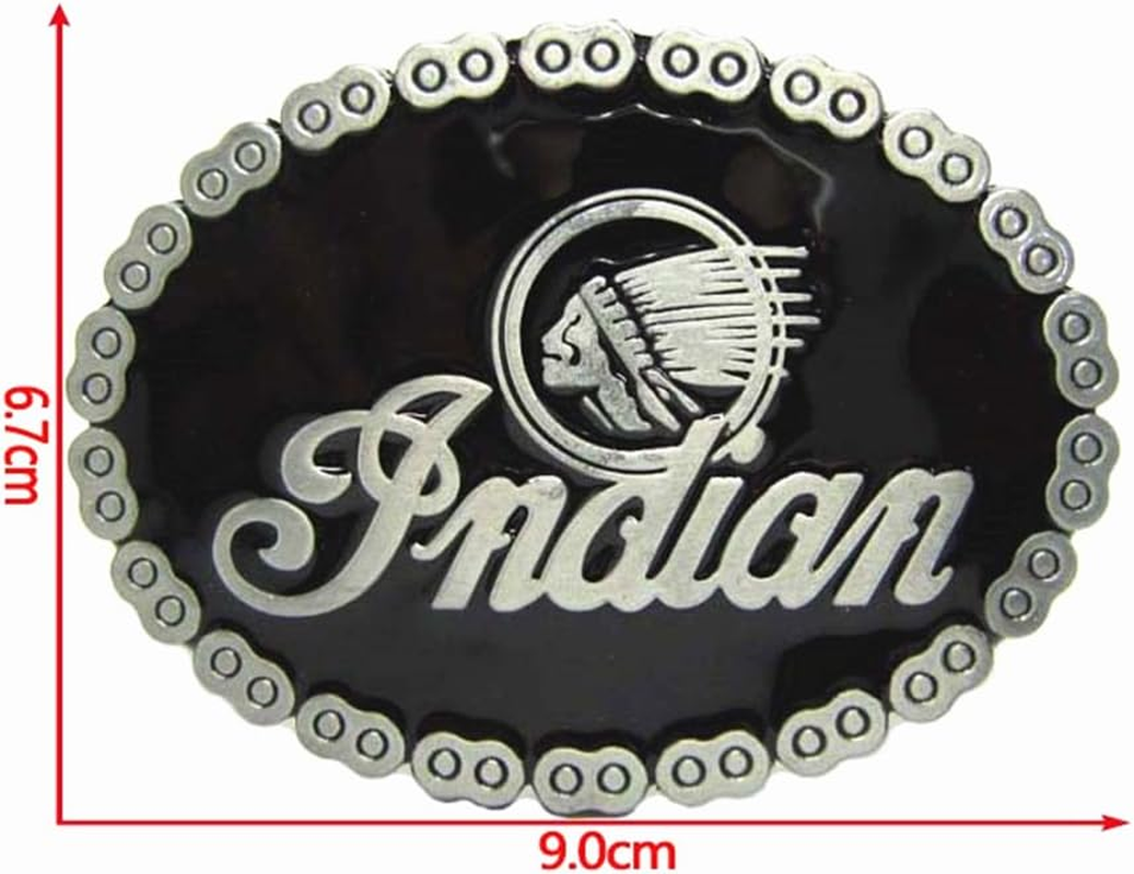 MASOP Native American Indian Belt Buckle, USA Mens Belt Buckles Jeans Accessory image number 3