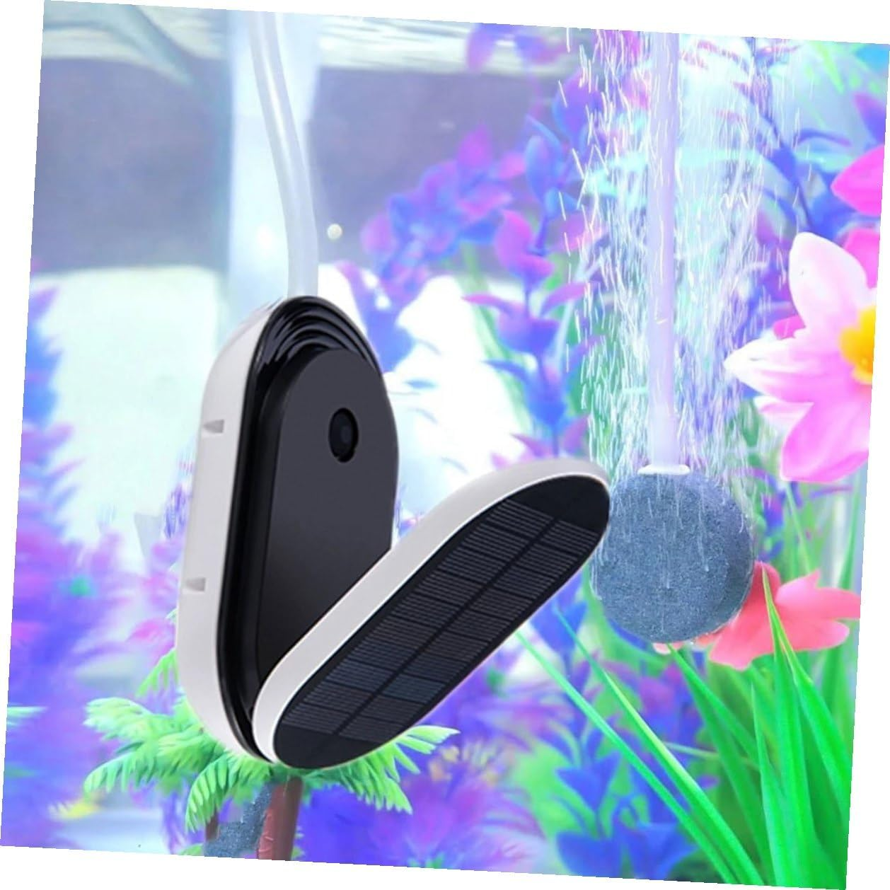 NOLITOY Solar Powered Fish Tank Aerator with Pure Copper Core Noise-Reducing Oxygen Pump for Outdoor Ponds and Aquariums Portable Solar Panel Pump Kit with Intelligent Control and Built image number 3