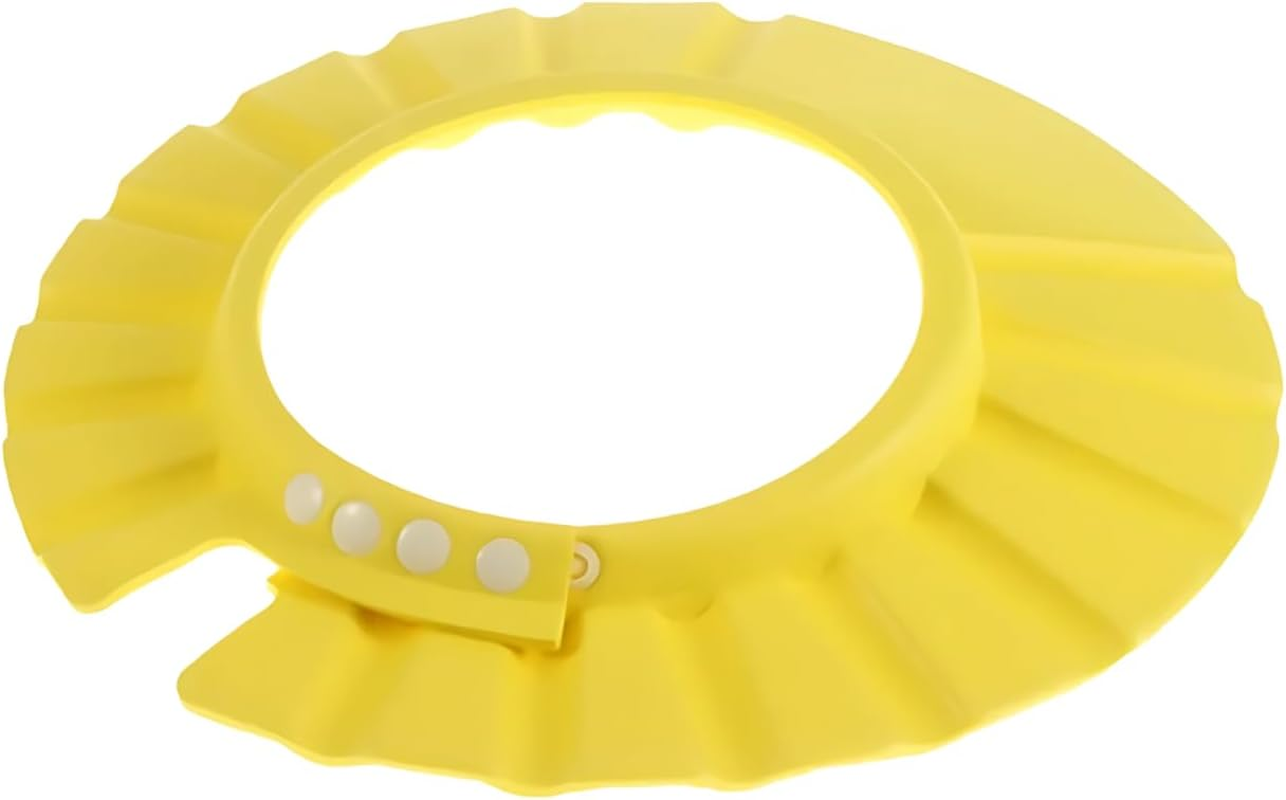 EZONEDEAL Adjustable Safe Soft Bathing Baby Shower Hair Wash Cap for Children, Baby Bath Cap Shower Protection Shield for Eyes and Ear Care, Bathing Baby Bath Cap, Adjustable Visor Hat for Toddler, Baby, Kids, Children, Shampoo Shower Bathing Protection Bath Cap (Yellow)