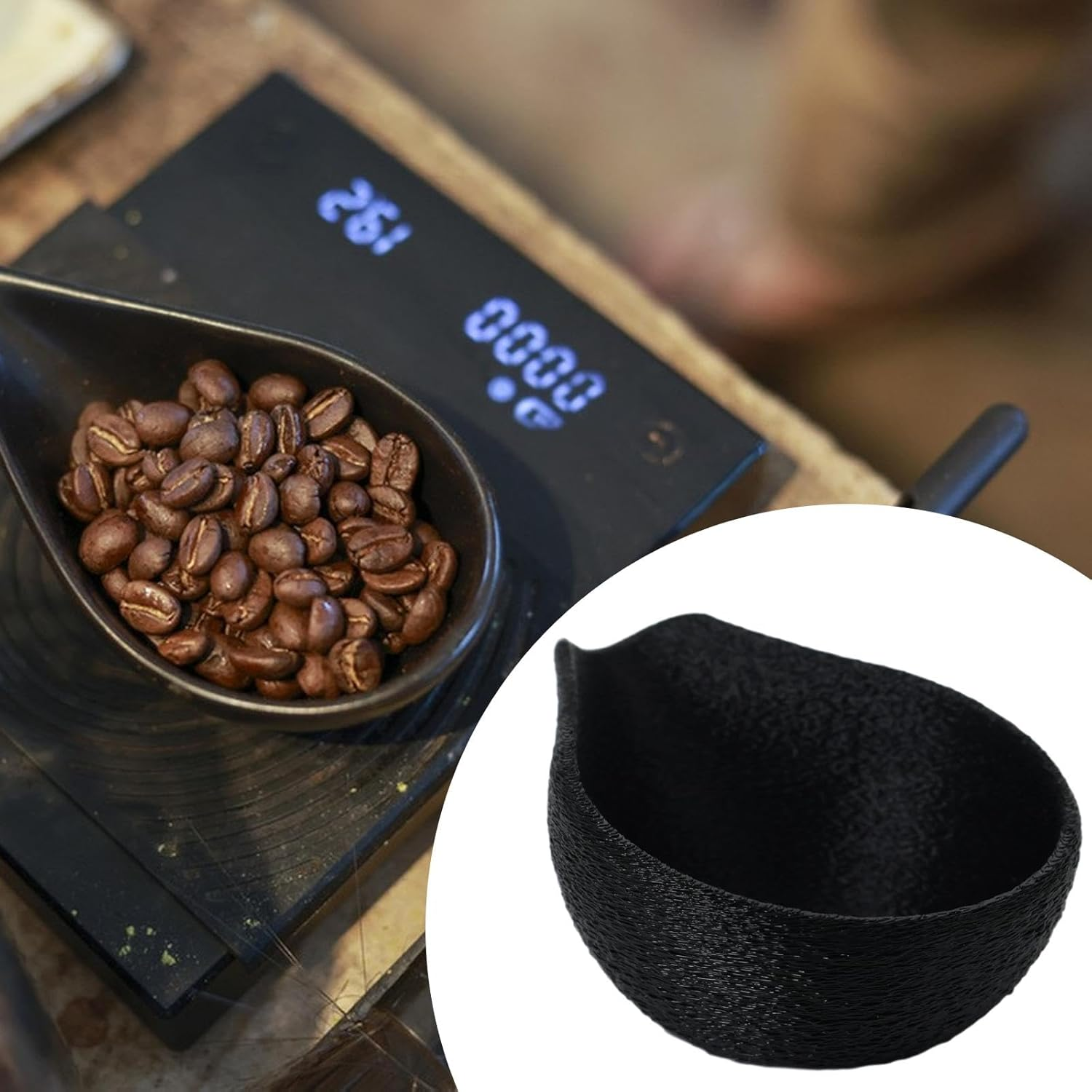 Fytstycale Coffee Bean Dosing Cup &ndash; Practical Weighing Container for Coffee Beans for Household, Kitchen, Caf&eacute; and Tea Room image number 6