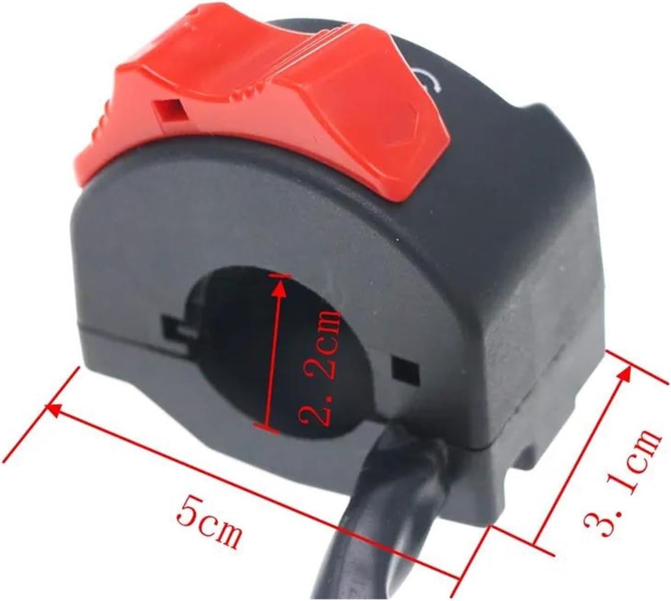 Motorcycle Handlebar Switch Motolovee Motorbike Handlebar Mount Push Button Start Kill on off Headlight Fog Light Switch 12V Motorcycle Switches image number 4