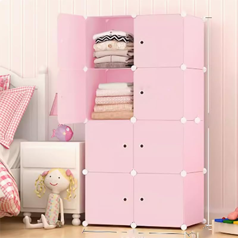 AUKO Fashion Macaron Color 6/8/12/16 Cubes Storage Cabinet Wardrobe Toy Book Shelve (Macaron Greeb 12 Cube) image number 6