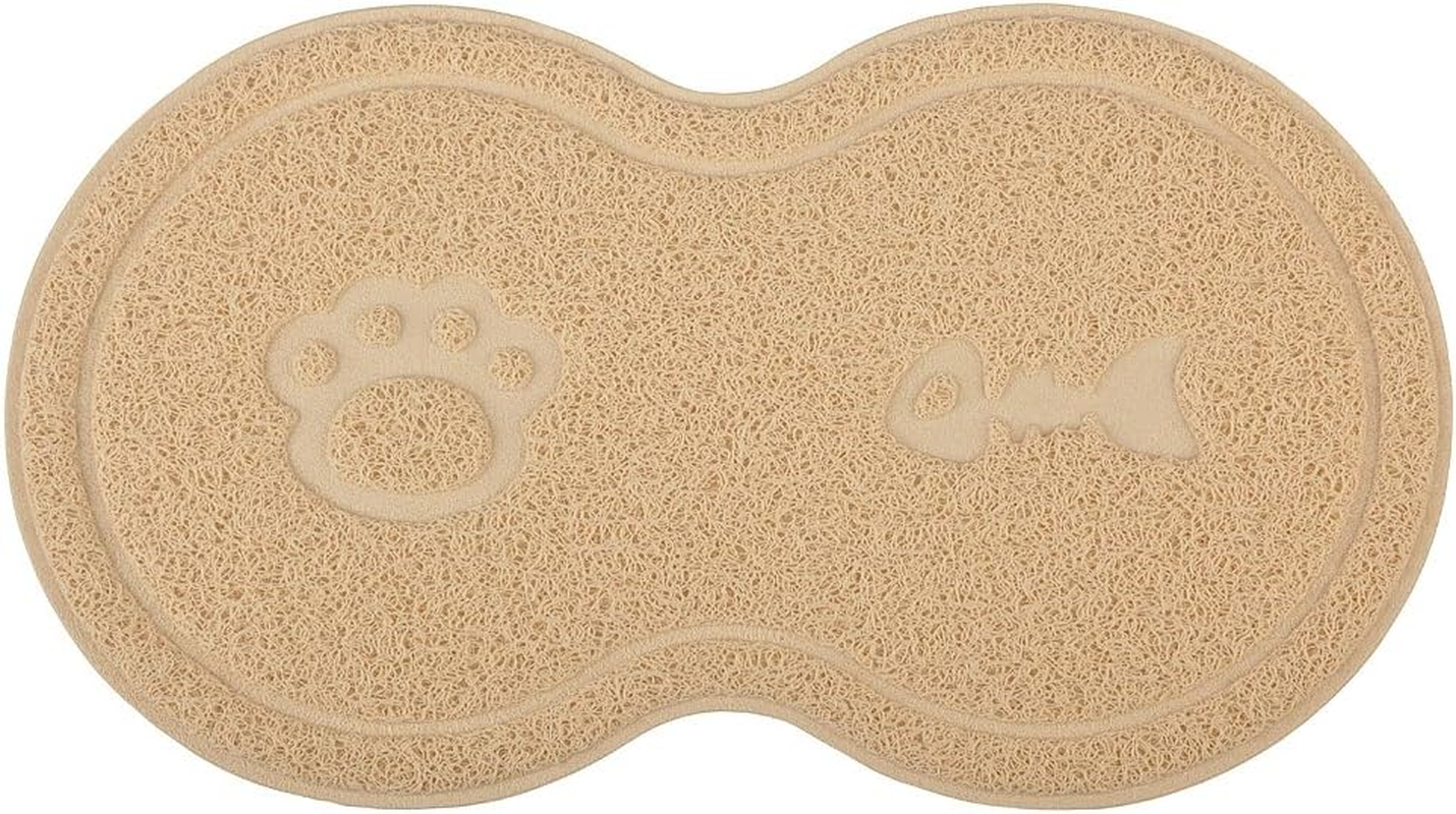 DM 8-Shaped Small Cat Litter Box Debris Catcher Mat,18X10 Inches (Gray)