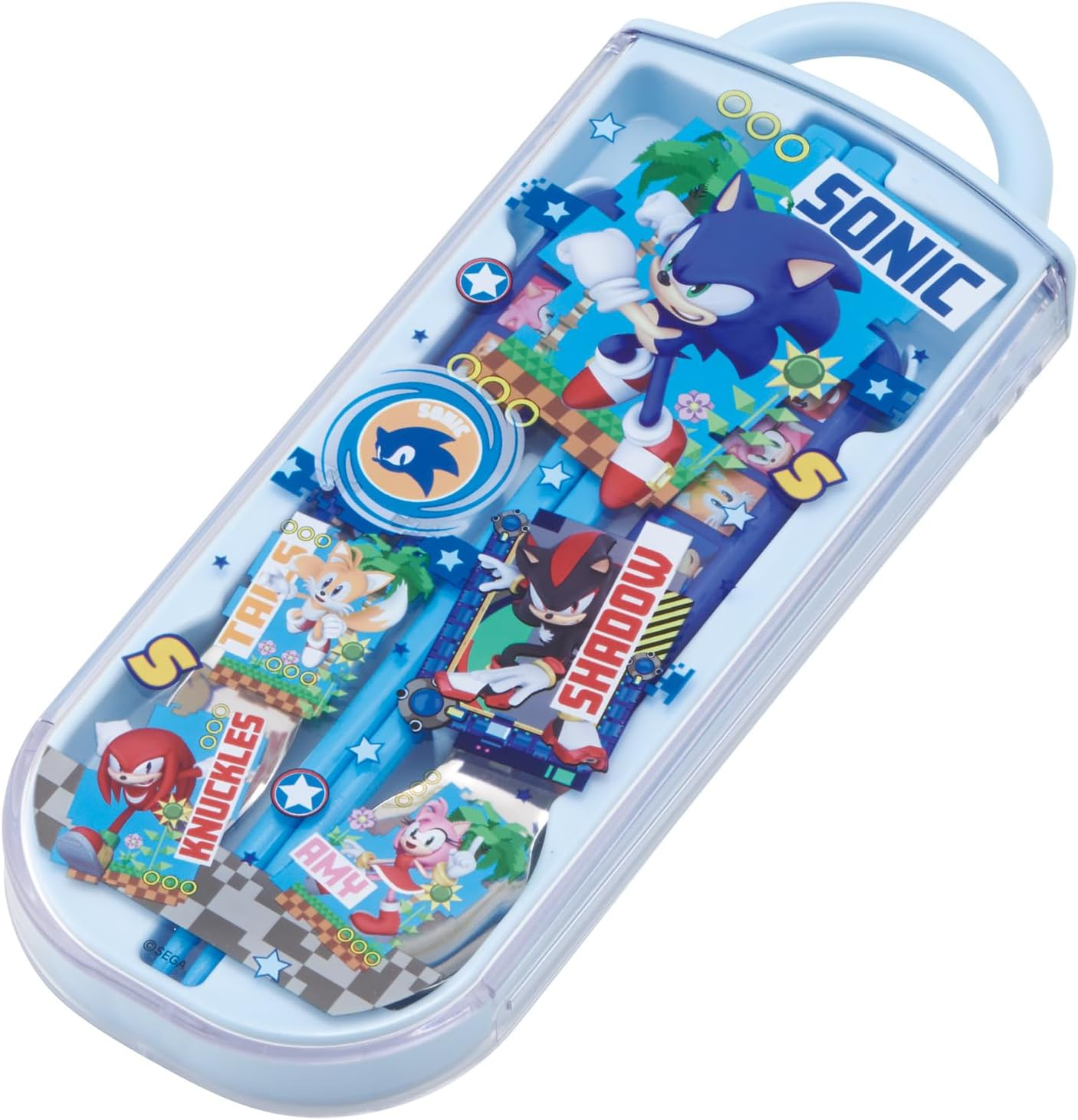 Skater TACC2AG Bento Lunch Box Trio Set (Chopsticks, Spoon, Fork), Easy to Open Slide Type, Antibacterial Treatment - White image number 7