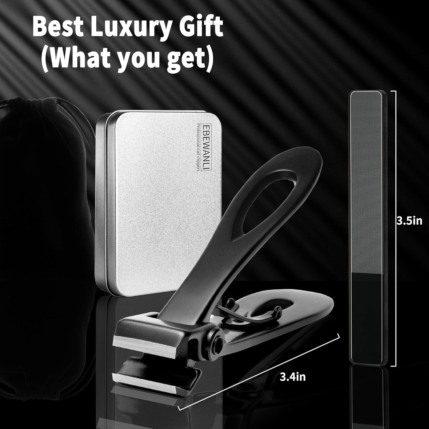 EBEWANLI Straight Nail Clipper, 17Mm Wide Jaw Opening Extra Large Toenail Clippers for Thick Nails or Tough Fingernail & Ingrown Toenail, Heavy Duty Thick Toenail Clippers for Seniors, Men, Adult image number 3