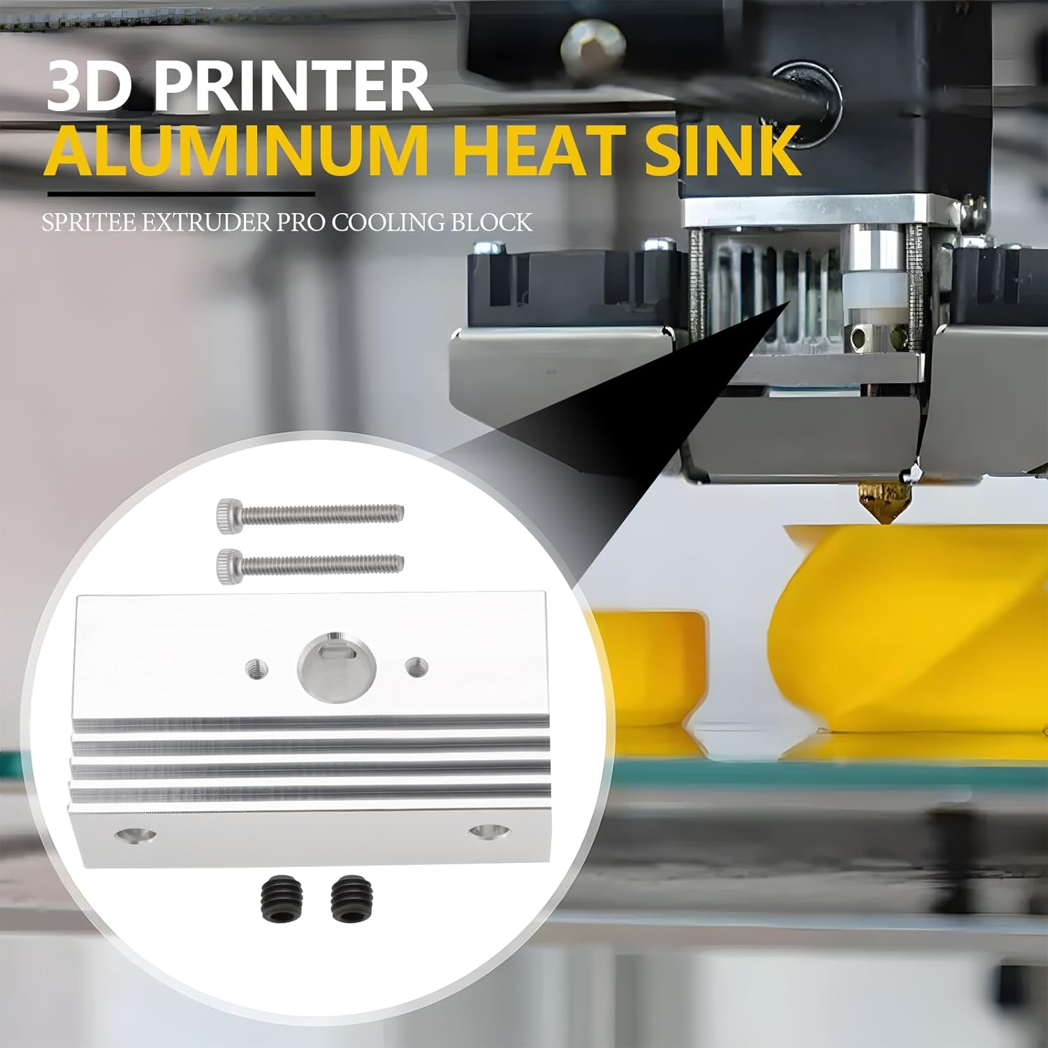 Be in Your Mind Extruder Hotend Replacement Parts Aluminum Heatsink 3D Printer Accessories Fast Cooling Block Compatible with Ender 3 S1 Pro plus V3 CR10 Smart Sermon V1 image number 5