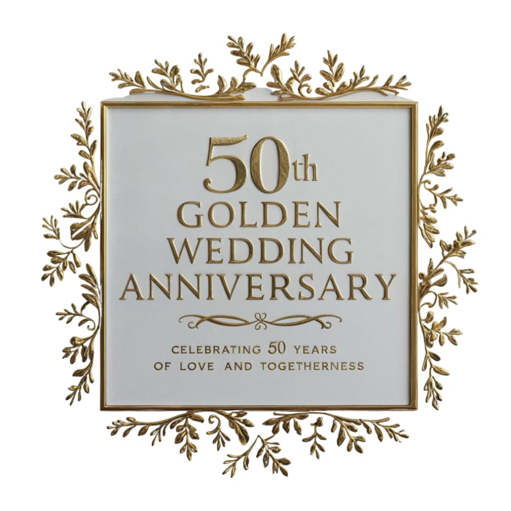 50Th Golden Wedding Anniversary Guest Book : Celebrating 50 Years of Love and Togetherness: Ample Space for 100 Messages of Love | Photo Sections | Makes a Perfect Cherised Keepsake Memory Book