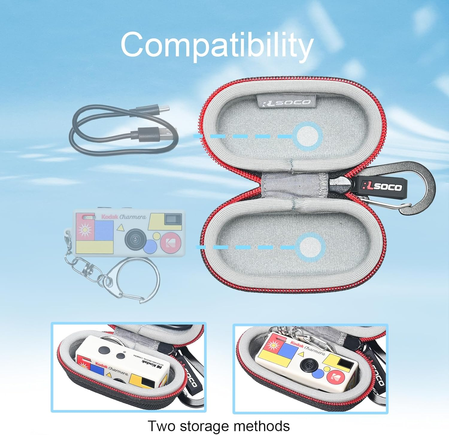 RLSOCO Hard Case for Kodak Charmera Mini Keychain Digital Camera (Case Only)