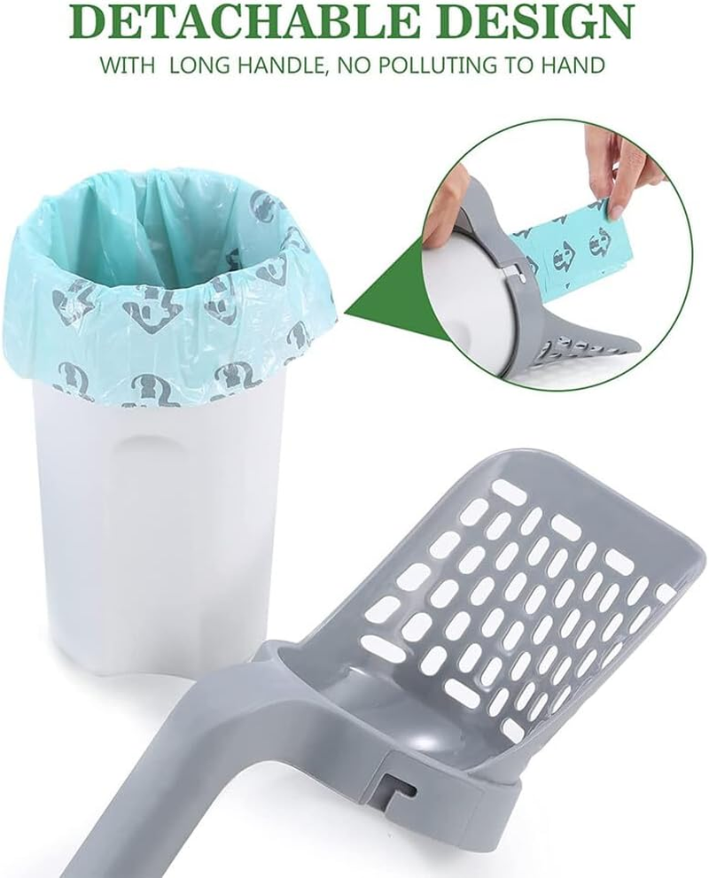 Cat Litter Scoop Integrated Detachable Shovel Holder Poop Pet Sifter Cleaning AU image number 4