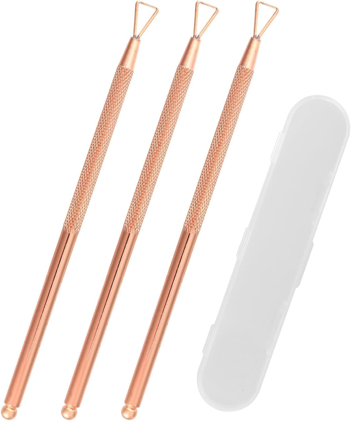 3Pcs Lottery Ticket Scraper, Stainless Steel Scratch Tools Lottery Scraper Label Scraper for Tickets Lucky Stickers Labels with Storage Box (Rose Gold) image number 6