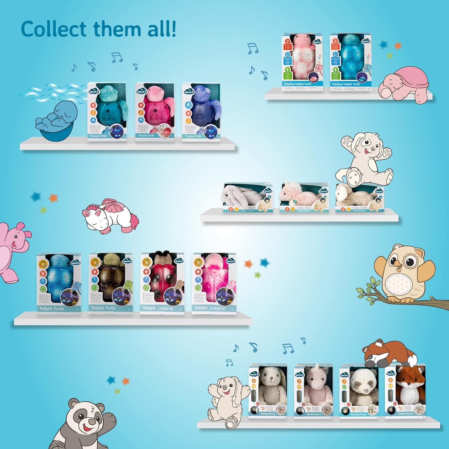 Cloud B Twinkling Twilight Turtle, Baby and Toddler Toys, Pink image number 2