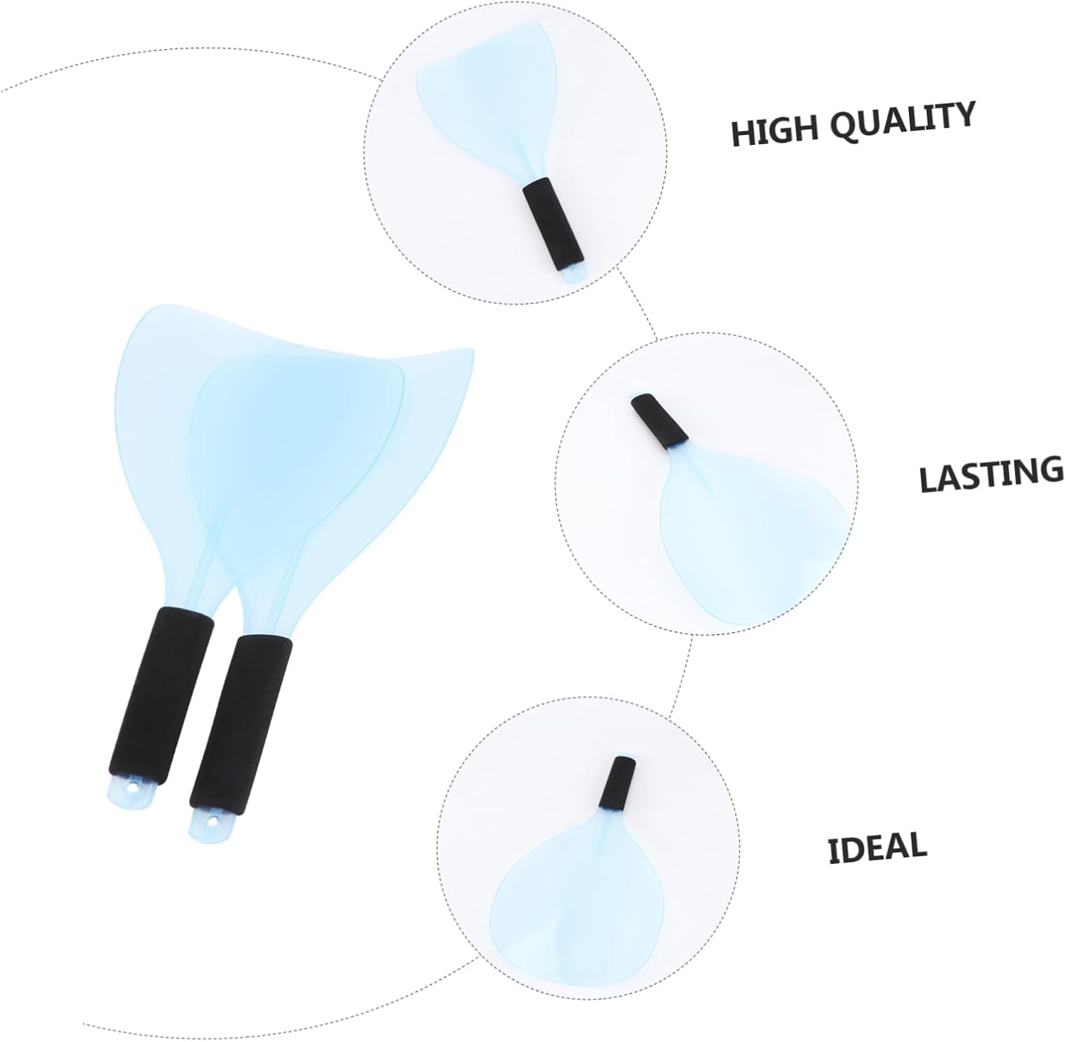 FOYTOKI 2Pcs Hairdressing Face Cover Mask Slip for Salon Hairspray Mask Sponge Handle for Barber Random Color image number 1