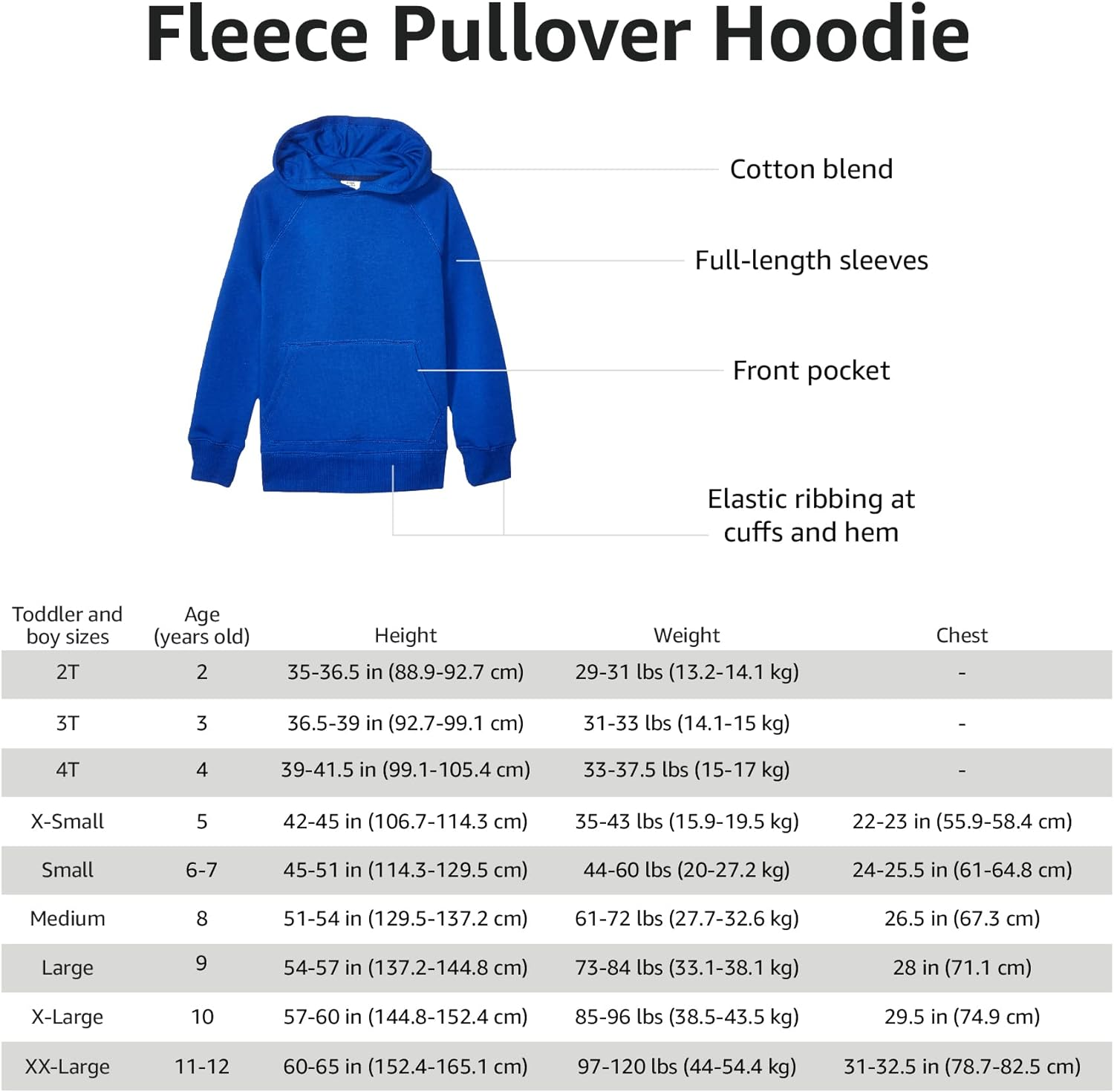 Amazon Essentials Boys' Fleece Pullover Hoodie Sweatshirts, Golden Yellow, Small image number 3