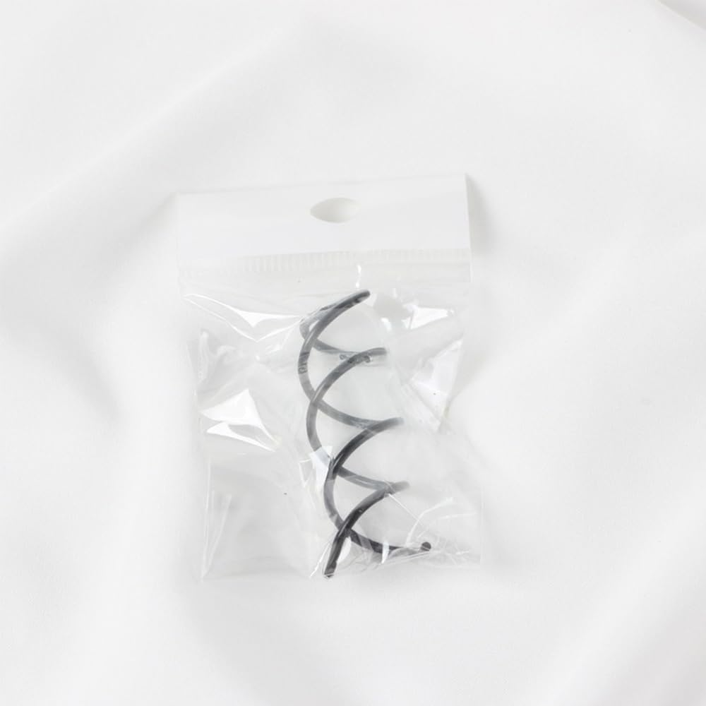 ANCLLO 20 Pcs Black Spiral Hair Pin Rotating Hair Pin Twist Hair Pin Bun Stick Pick DIY Hairstyles