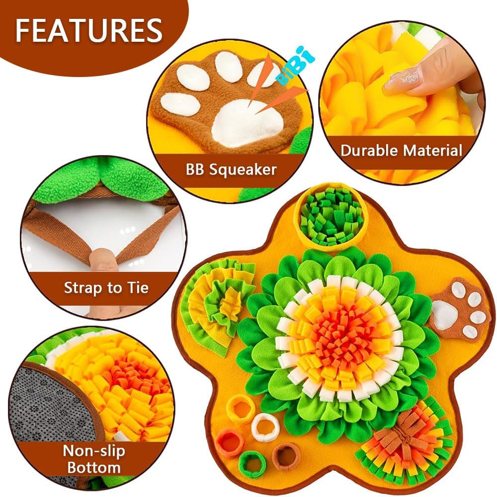 Interactive Snuffle Mat for Dogs &ndash; Dog Treat Mat for Training, Mental Stimulation & Stress Relief &ndash; Foraging Mat for Small, Medium & Large Dogs, Machine Washable Indoor/Outdoor Use image number 1