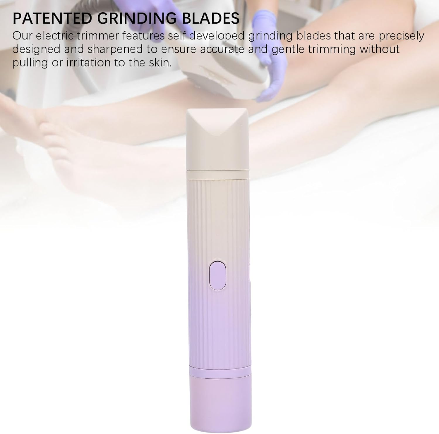 RIZGHWOY Double Head Hair Clipper for Women, Efficient Body Pubic Hair Trimmer, for Legs, Armpits, Rechargeable Women for Sensitive Skin, Plastic Size (Gradient Purple) image number 4
