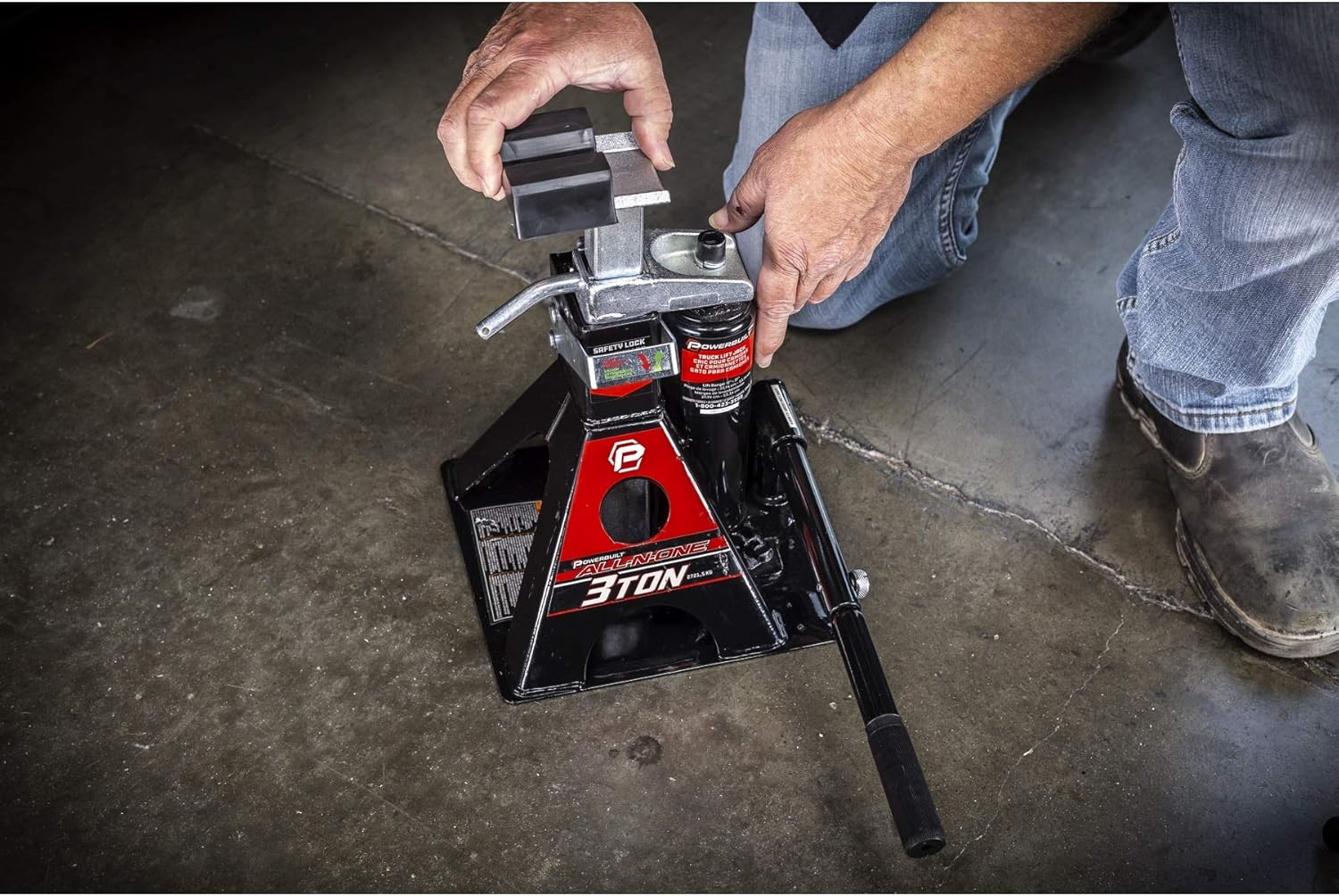 Powerbuilt All-In-One Unijack Pinch Weld Saddle Adapter, Protect Vehicle Frame, Car Lift - 240337 image number 1