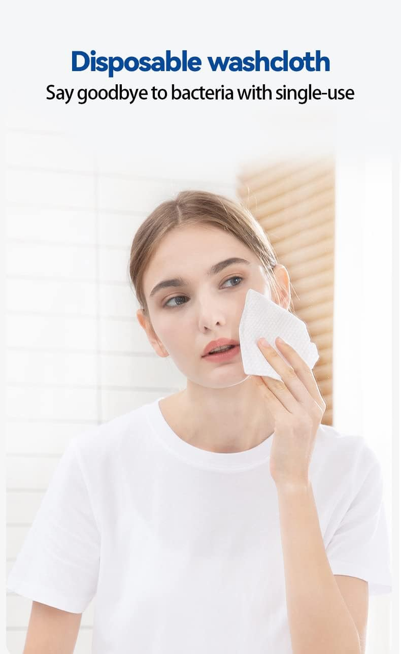 KEPTFIT Soft and Dry Wipe, 100% Cotton, Disposable Face Towel, Lint Free, Wet Use for Sensitive Skin, Facial Cleansing, Makeup Removal, Surface Cleaning (300 Count (Pack of 3)) 2 Pcs - 200 Count (Pack Of 2) image number 5