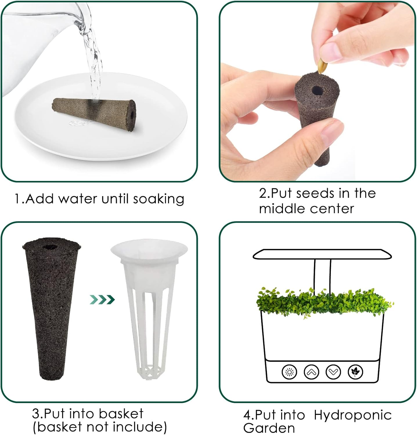 PACETAP 80 Pack Grow Sponges Compatible with Aerogarden, Replacement Refill Grow Sponge for Hydroponic Indoor Garden System image number 2