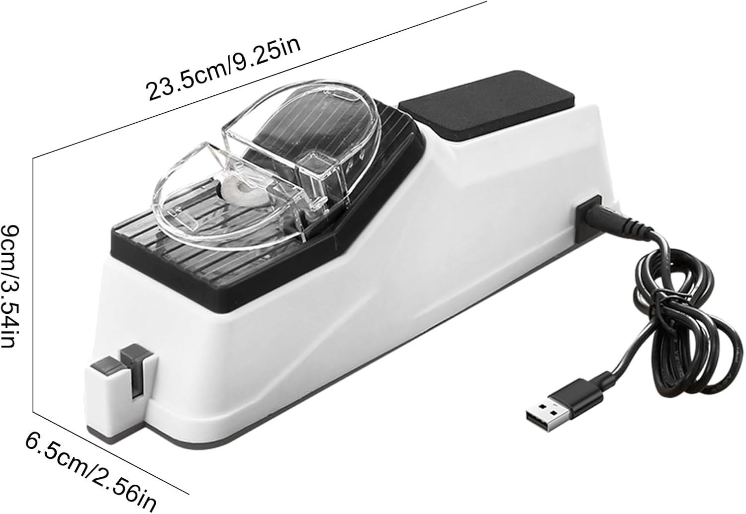 Electric Knife Sharpener with Protective Case 3 Sharpening Blades 5 Second Polishing Knife Sharpener Fast Sharpening USB Electric Manual Sharpenings for Kitchen Knives Scissors Screwdrivers