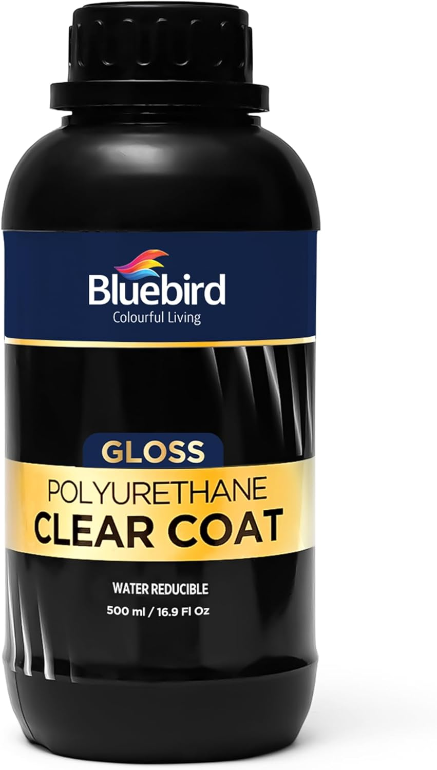 Bluebird 16.9 Fl Oz Polyurethane Clear Coat for Furniture, Paintings, Water-Based Professional Varnish (Gloss) image number 1