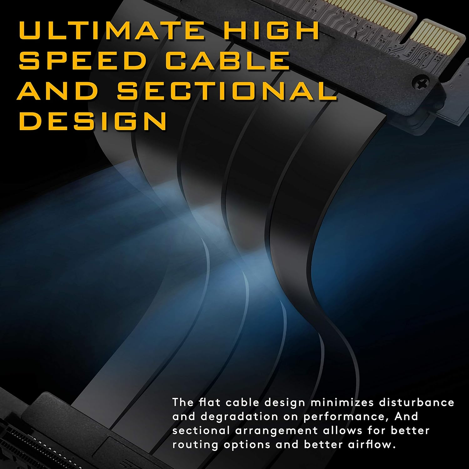 EZDIY-FAB [20Cm] PCIE 3.0 16X Extreme High Speed Riser Cable PCI Express Port GPU Extension Card-Straight Connector