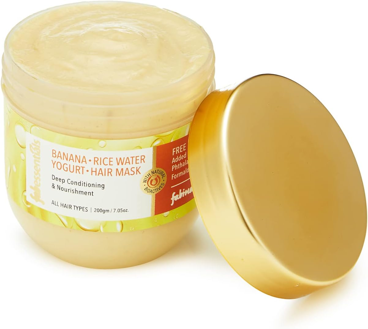 Fabessentials Banana Rice Water Yogurt Hair Mask | Promotes Hair Growth | Prevents Breakage | Paraben Free | 200Gm image number 2