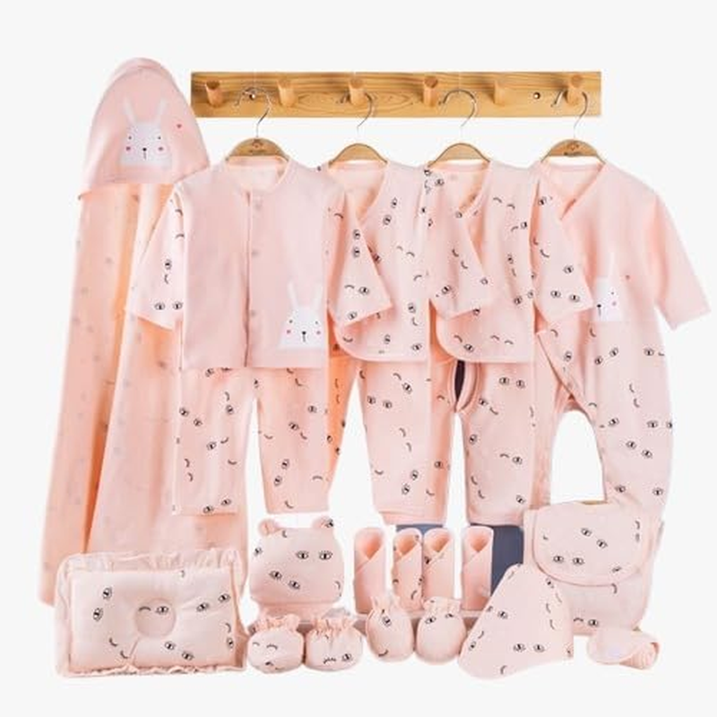 22-Pieces 100% Cotton Essentials Gift Set for Newborn Baby Girls, Which Includes Clothing and Accessories. It Is Suitable for Baby Girls and Is Designed for Infants Aged 0-6 Months. image number 2
